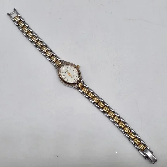 Ava Womens Quartz Watch Two-Tone Gold Silver Band Japan Movement Working - Picture 4 of 12